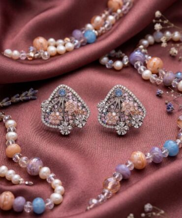 Pink bloom stud