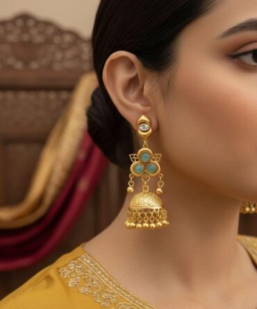 Trinity Jhumkas - Pastel Green